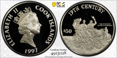 1997 $50 19th Century Invention of the Automobile PR69DCAM