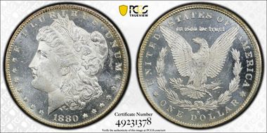 1880-S $1 MS64DMPL