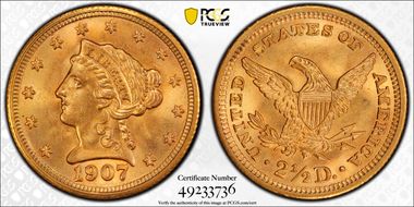 1907 $2.50 MS66+