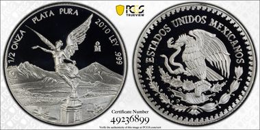 2010-Mo 1/2 oz Libertad Ag PR69DCAM