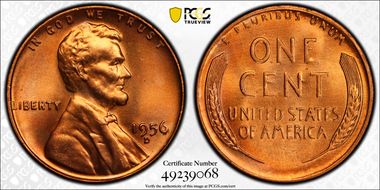 1956-D 1C MS67+ RD