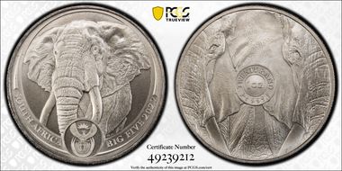 2022 20 Rand Big Five - Elephant Pt. MS70