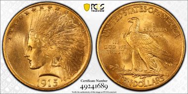 1915 $10 MS64+