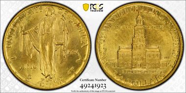 1926 $2.50 Sesquicentennial MS63