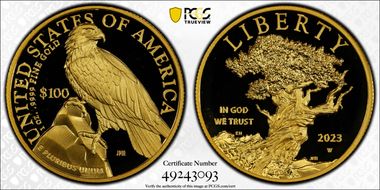 2023-W $100 American Liberty High Relief .9999 Fine PR69DCAM