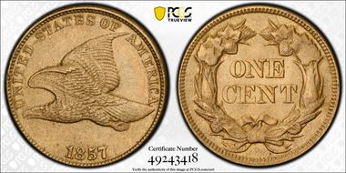 1857 1C Flying Eagle N1