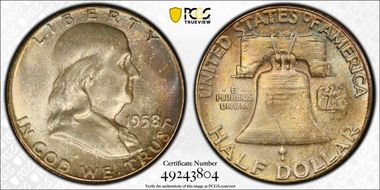 1958 50C MS66+ FBL