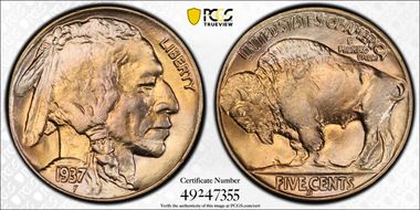 1937-D 5C MS67