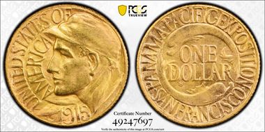 1915-S G$1 Panama-Pacific MS64