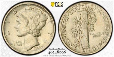1942 10C AU58