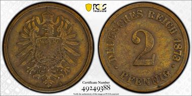 1873-B 2 Pfg J-2 XF45BN