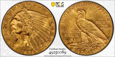 1929 $2.50 MS64+ 