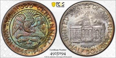 1946 50C Iowa MS68+