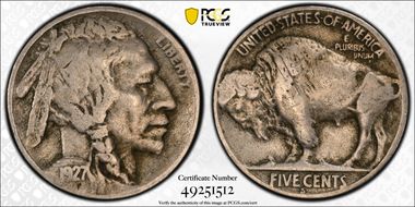 1927-S 5C 2 Feathers FS-401 F12