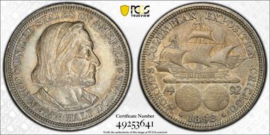 1892 50C Columbian MS63