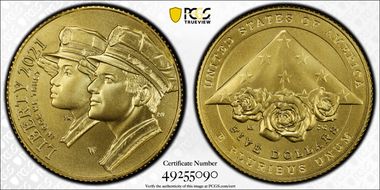 2021-W $5 Nat'l Law Enforcement Mem. MS70