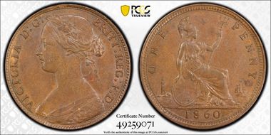 1860 1D S-3954 2/D L.C. WYON LCW(s) TB/TB AU58BN