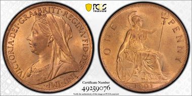 1901 1D S-3961 MS65RD