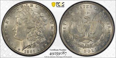 1885 $1 AU58