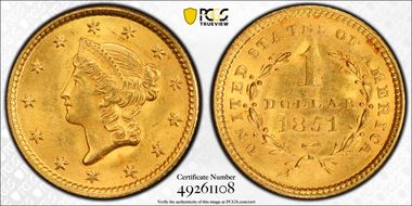 1851 G$1 MS65
