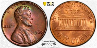 1960 1C Large Date MS65RB