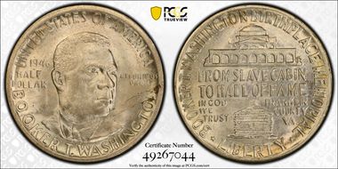 1946 50C Booker T. Washington MS64
