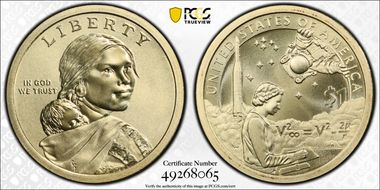 2019-P $1 Native American Enhanced Position B SP70