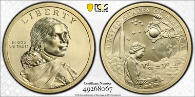 2019-P $1 Native American Enhanced Position A SP69