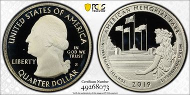 2019-S 25C American Memorial NP PR69DCAM