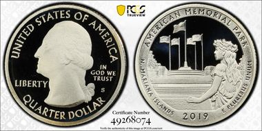 2019-S 25C American Memorial NP PR69DCAM