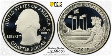 2019-S 25C American Memorial NP PR69DCAM