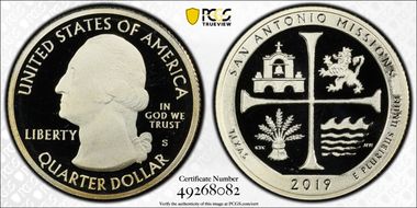 2019-S 25C San Antonio Missions NP PR69DCAM