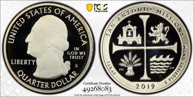 2019-S 25C San Antonio Missions NP PR69DCAM