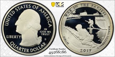 2019-S 25C War In the Pacific NP PR69DCAM