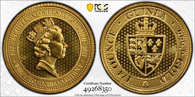 2021 £25 Spade Guinea Shield MS70