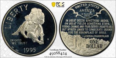 1995-S $1 Civil War PR67DCAM