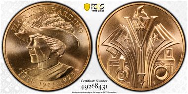 (2014) Medal Florence Harding MS65RD