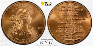 (2007) Medal Jefferson's Liberty MS67RD