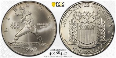 1992-D $1 Olympic MS69