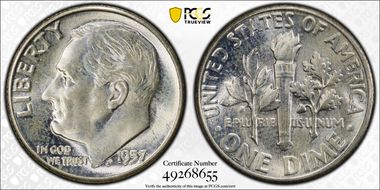 1957 10C MS65