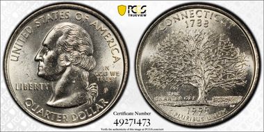 1999-P 25C Connecticut MS64