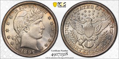 1897 25C MS65+