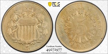 1867 5C Rays AU58