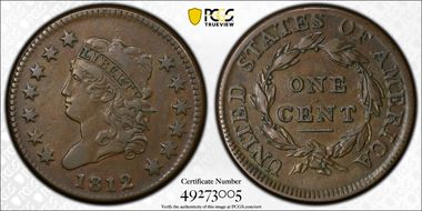 1812 1C Small Date VF35BN