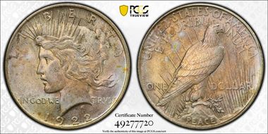 1922 $1 AU58