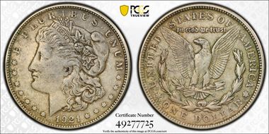 1921-S $1 VF35