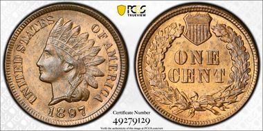 1897 1C MS63RB