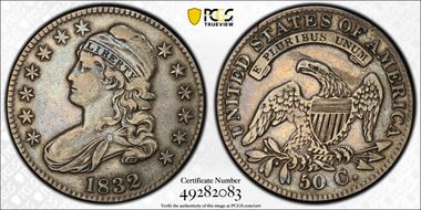 1832 50C Small Letters VF25