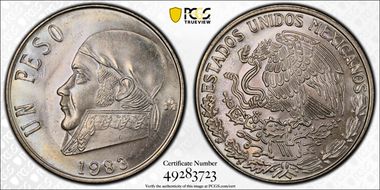 1983-Mo Peso KM-460 Closed 8 MS65