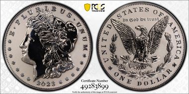 2023-S $1 Morgan Dollar Rev PR Two-Coin Reverse Proof Set PR69